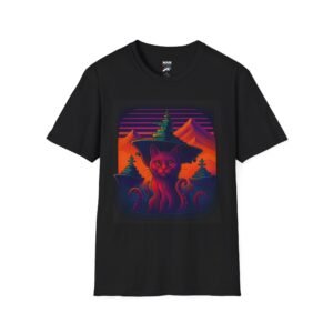 Cosmic Cat Kraken T-Shirt – Weird Retro Sea Monster Tee