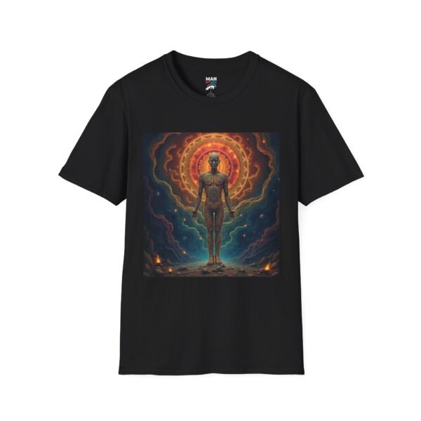 Cosmic Energy Unisex Softstyle T-Shirt, Spiritual Tee, Meditation Shirt, Bohemian Graphic Tee, Universal Vibes Apparel