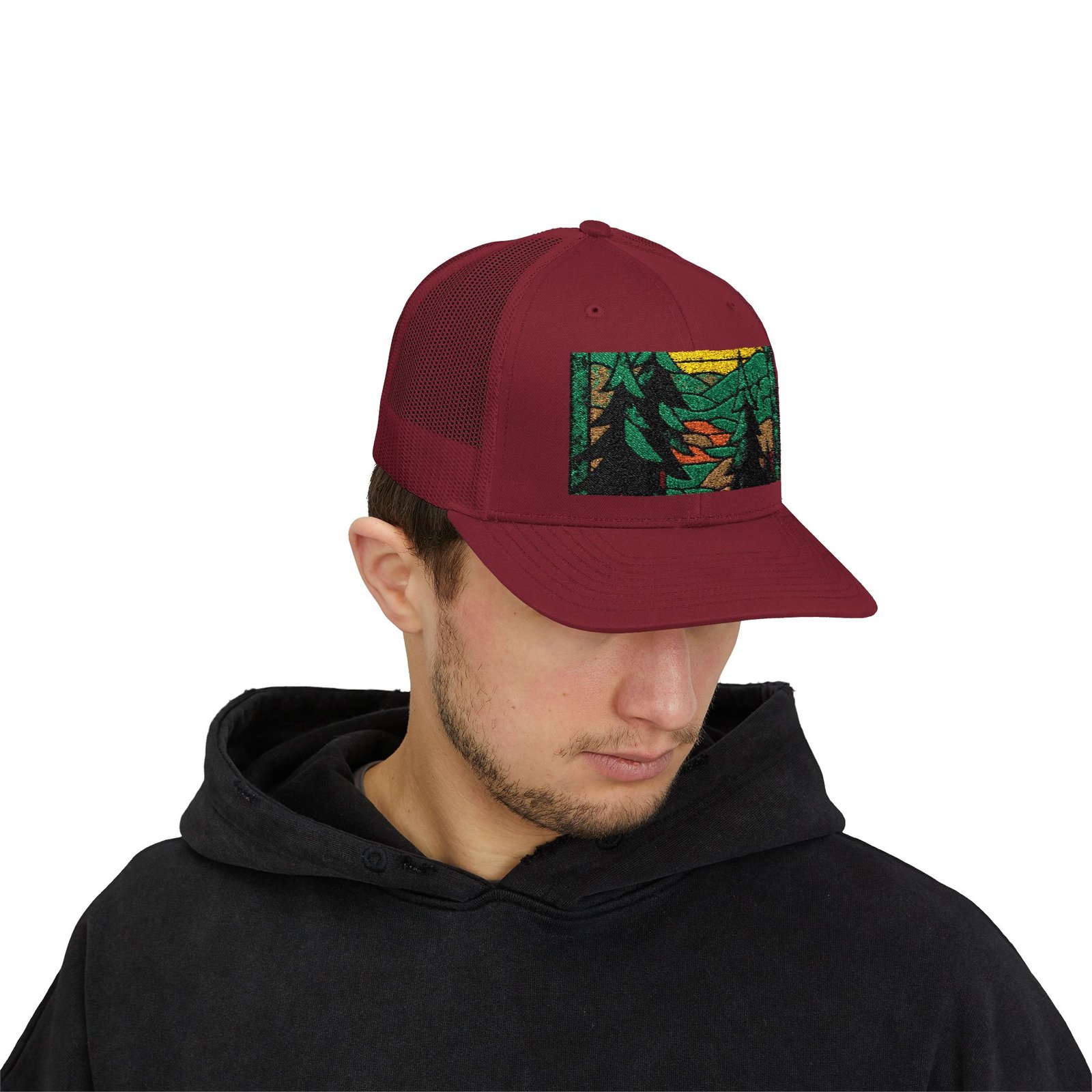 Mountain Forest Patch Trucker Hat - Image 19