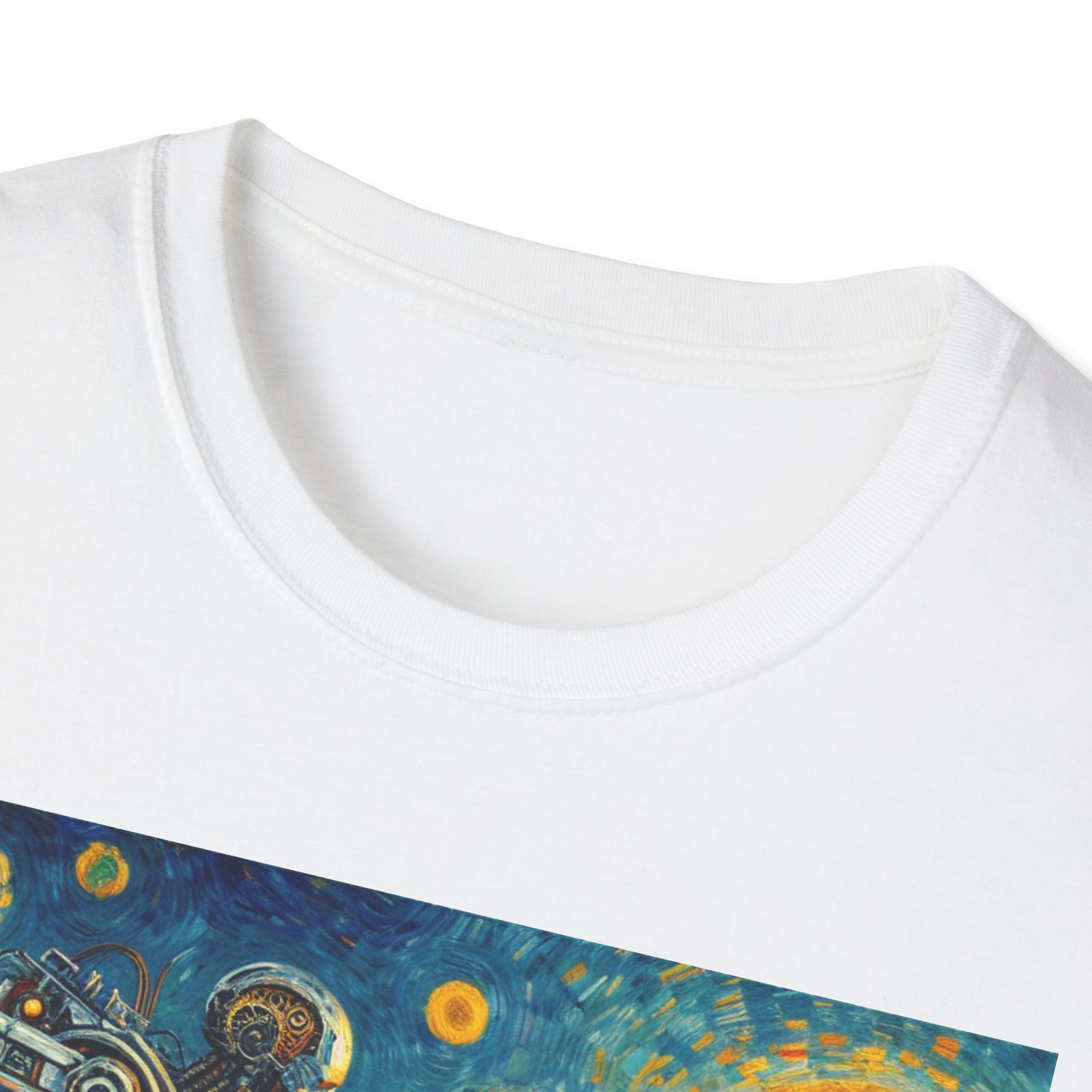 Surreal Robot T-Shirt – Sunflower Field Unicycle Graphic - Image 8