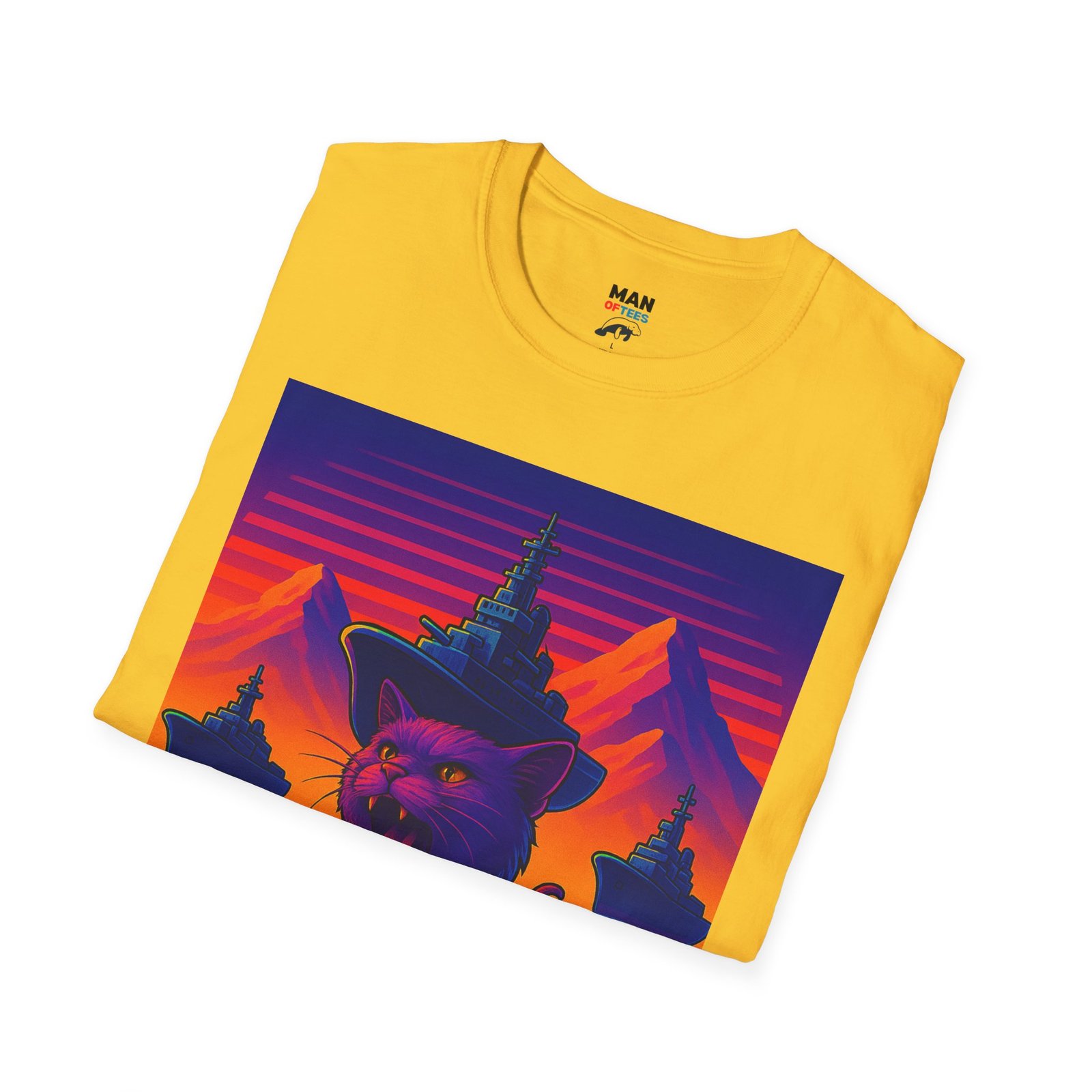 Vaporwave Kraken Cat T-Shirt – Strange Sea Monster - Image 12