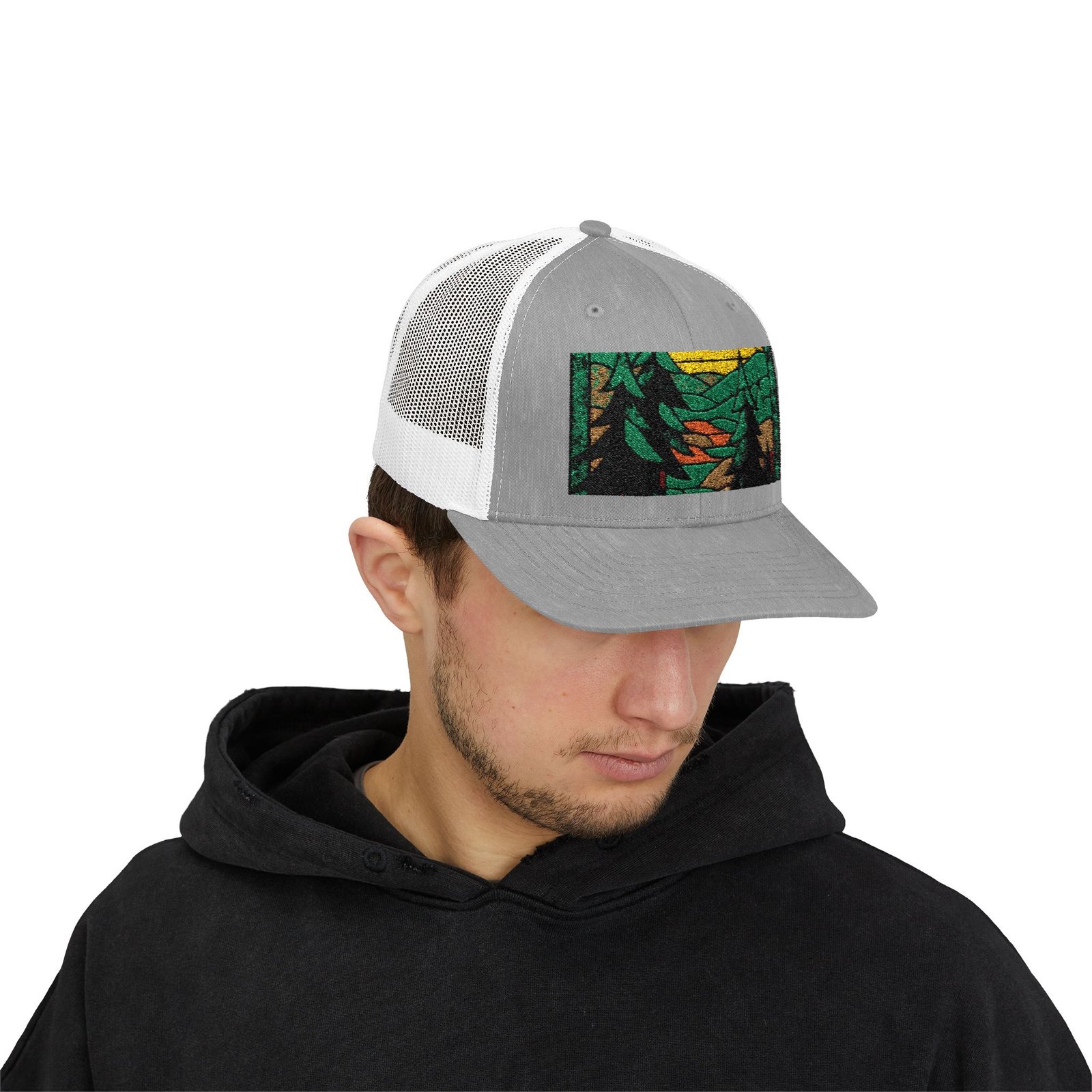 Mountain Forest Patch Trucker Hat - Image 15