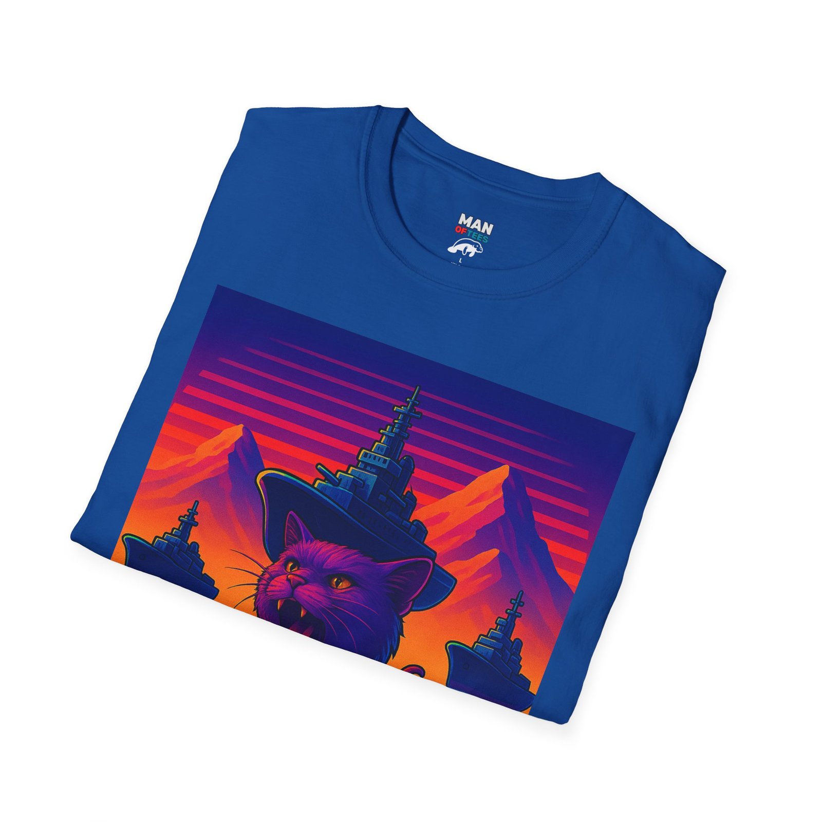 Vaporwave Kraken Cat T-Shirt – Strange Sea Monster - Image 20