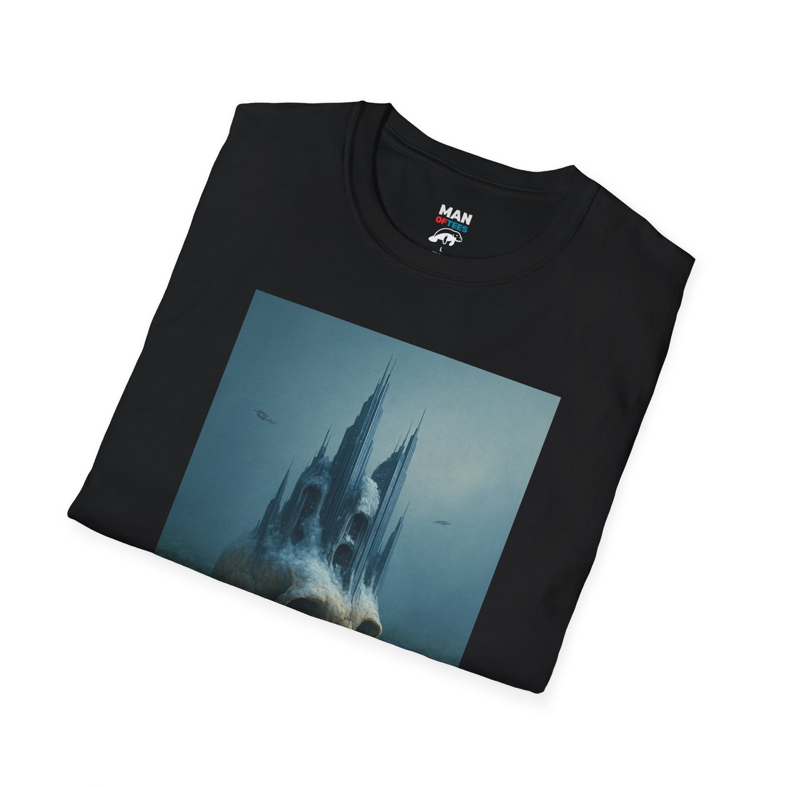 Skull Tower T-Shirt – Horror Fantasy Graphic Tee - Image 4