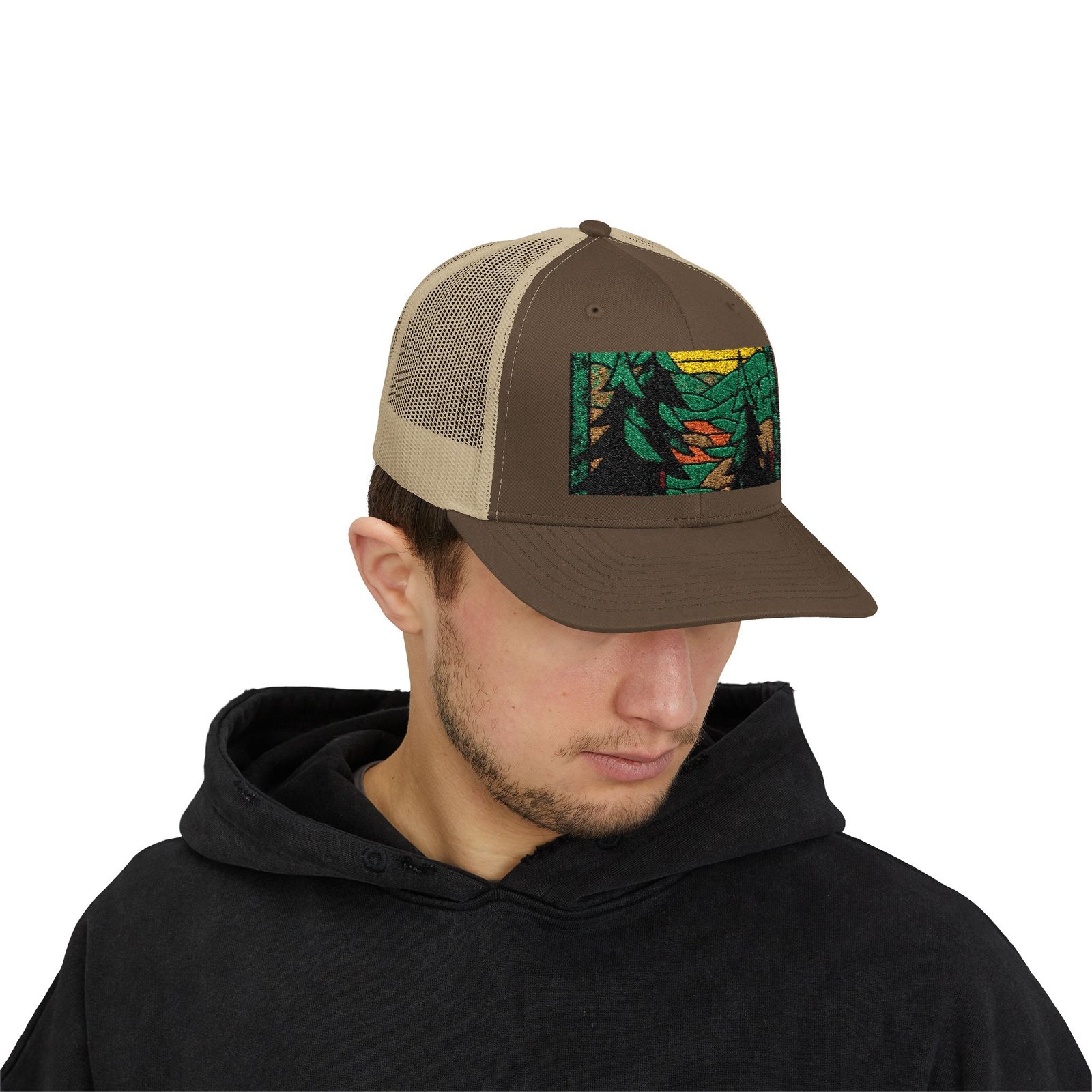 Mountain Forest Patch Trucker Hat - Image 3