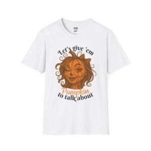 Pumpkin-Themed Unisex T-Shirt: Casual Fall Fashion, Halloween Celebration Tee, Fun Autumn Wear, Gift for Friends, Cozy Seasonal Style