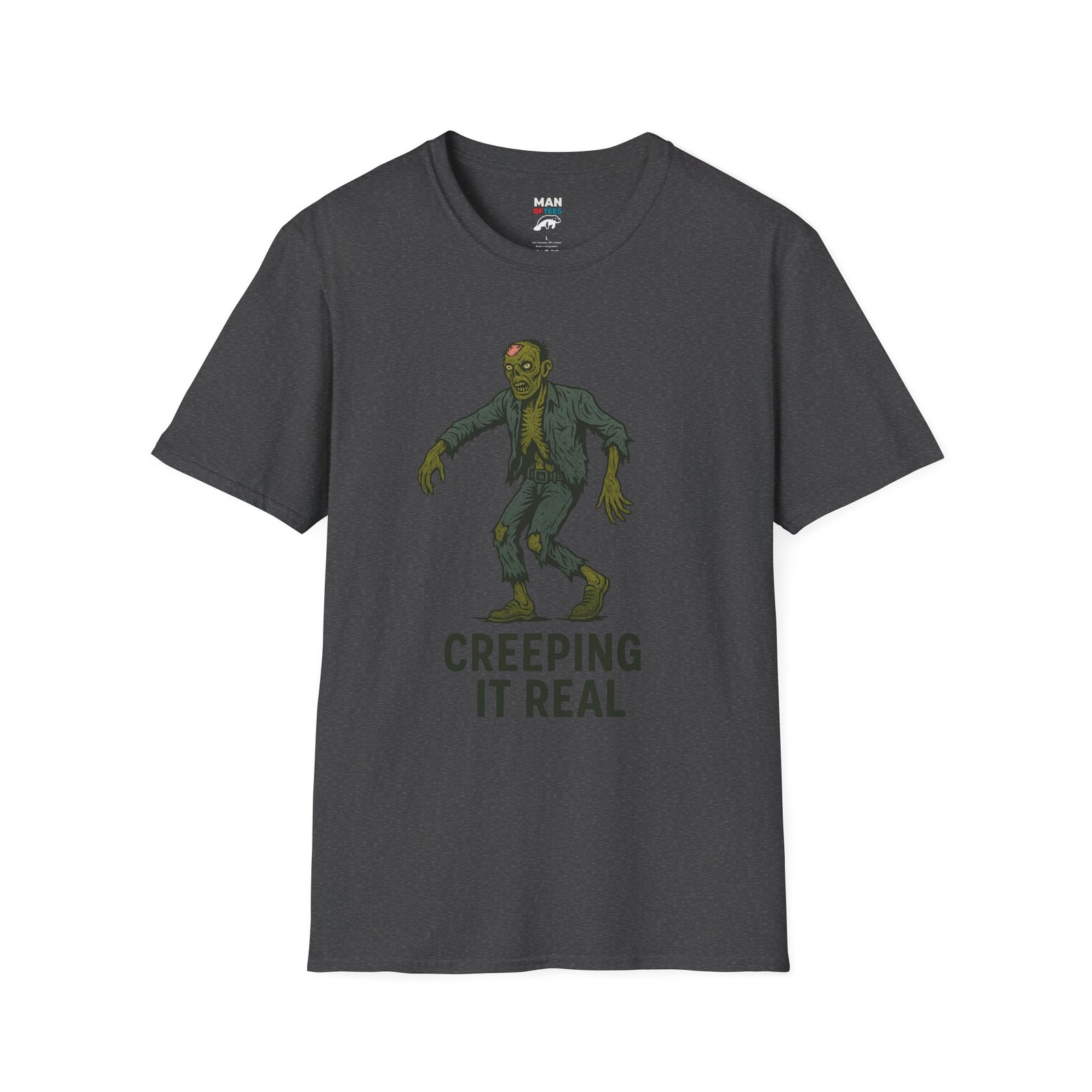 Creeping It Real Unisex Softstyle T-Shirt, Halloween Tee, Horror Shirt, Gift for Monster Lovers, Casual Costume Top - Image 9