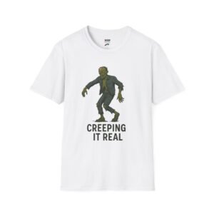 Creeping It Real Unisex Softstyle T-Shirt, Halloween Tee, Horror Shirt, Gift for Monster Lovers, Casual Costume Top